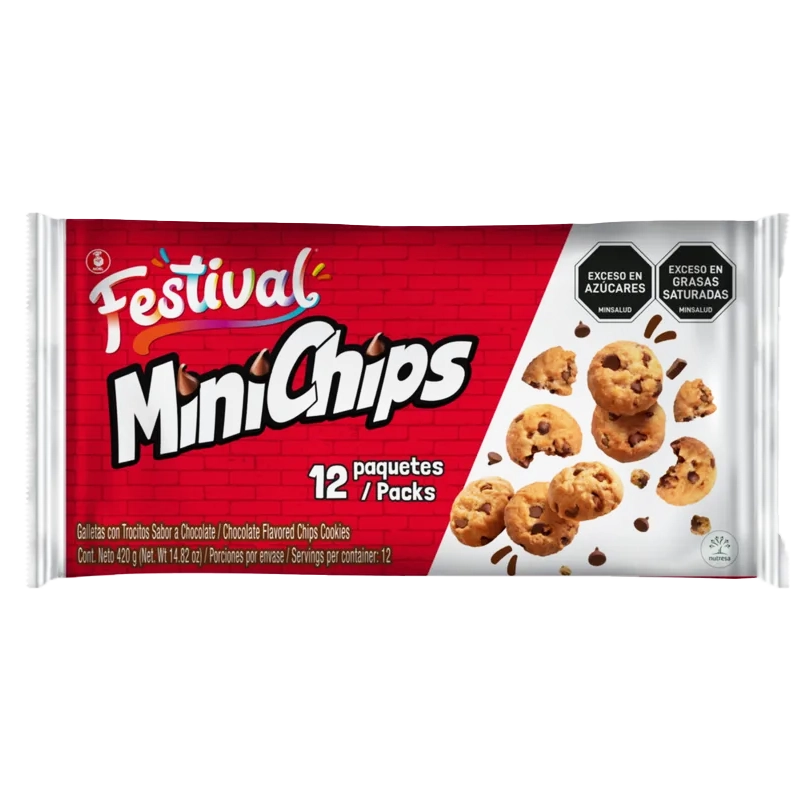 GALLETA FESTIVAL MINICHIPS X 12